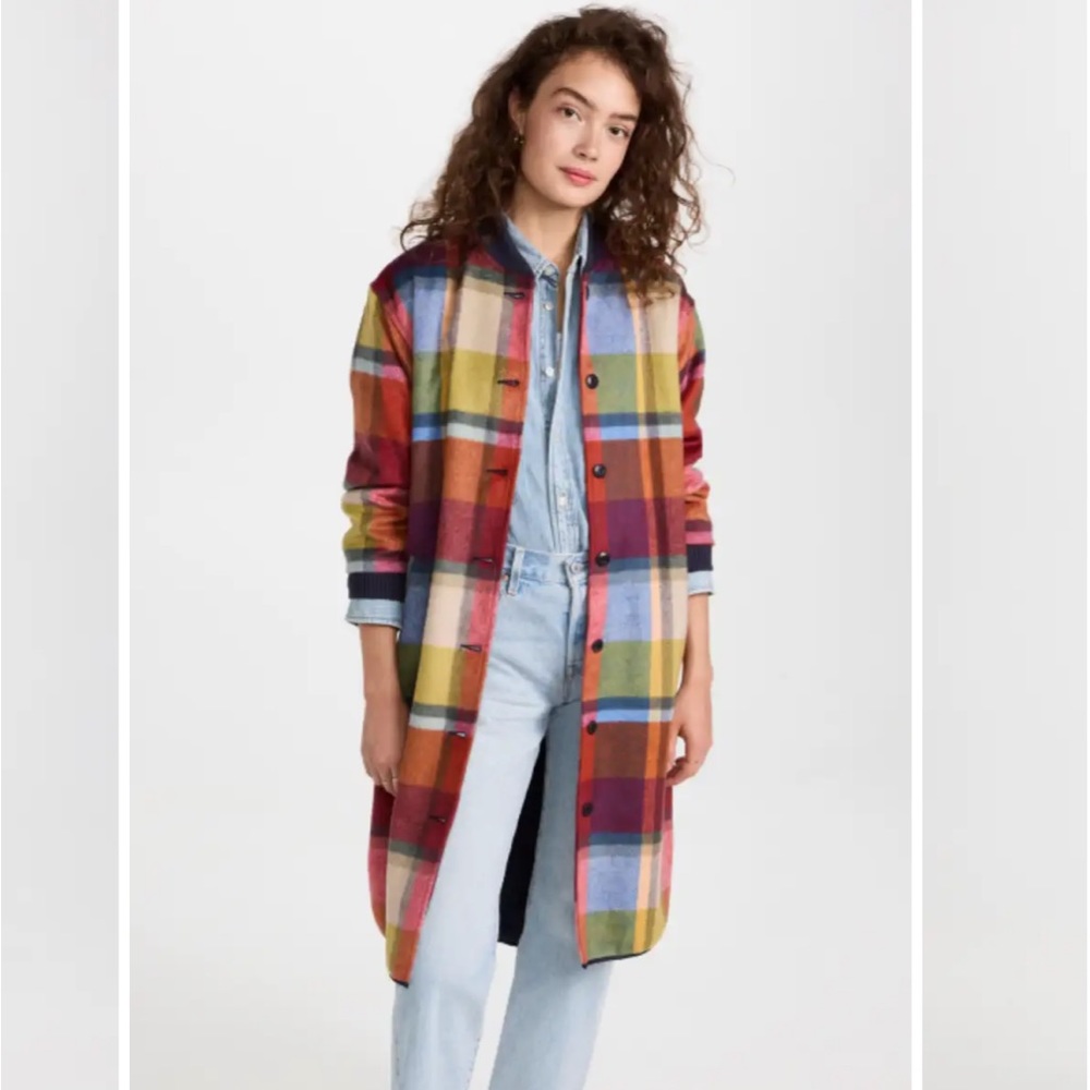 COPY - The GREAT Long Plaid Bomber Jacket